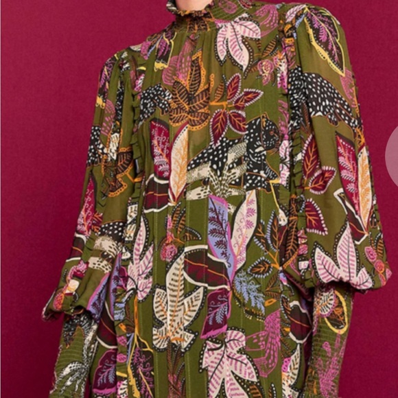 FARM Rio Mini Dress Wild Jungle Green - Picture 7 of 8